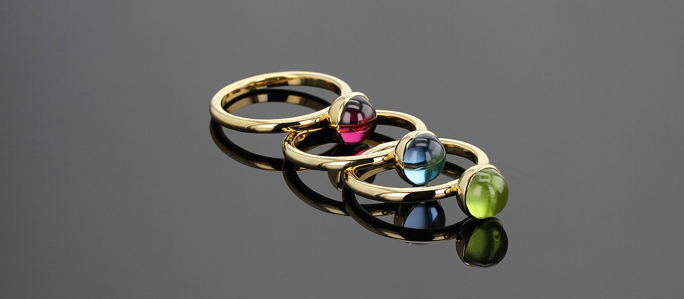 Modern 18ct gold rings Mauritius