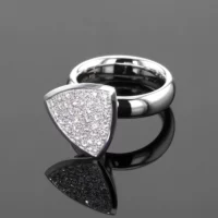 White gold and diamond ring