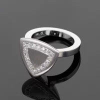 White gold and diamond ring