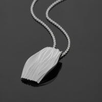 Sterling silver pendant with organic rills