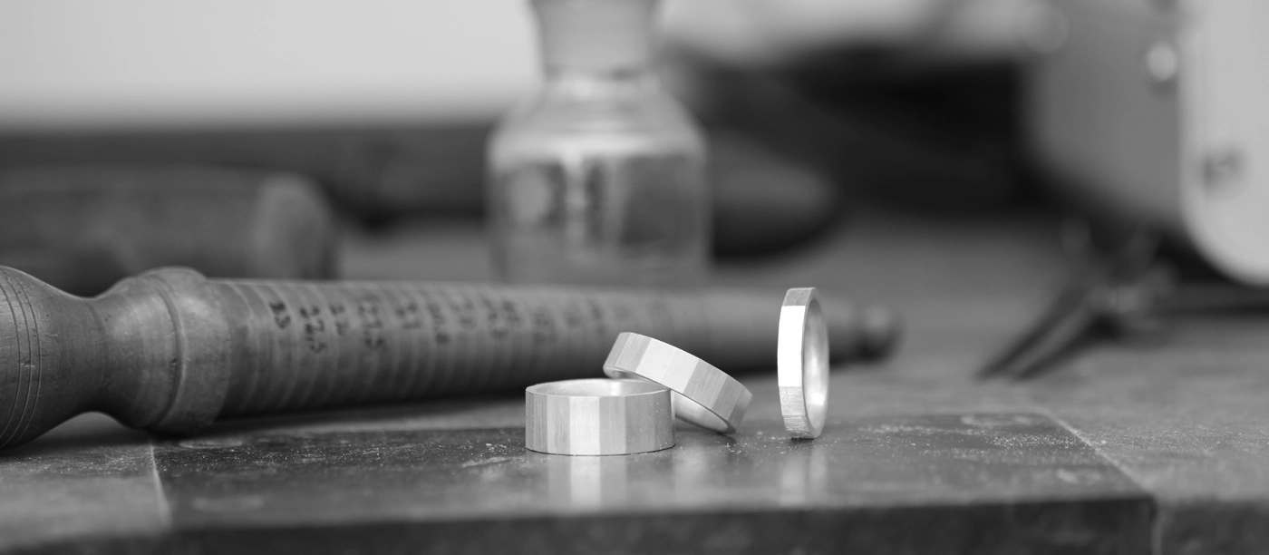 Rings at the jewelers bench