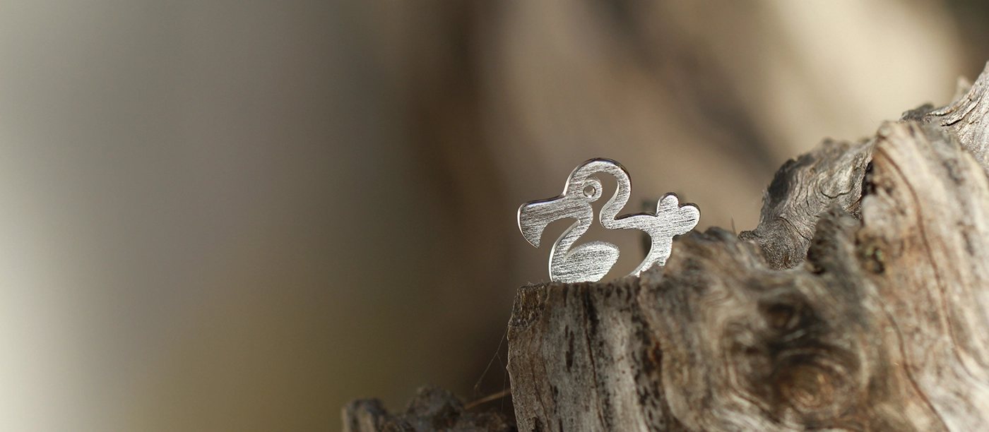 Fun dodo in sterling silver