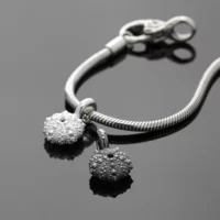 Sterling silver sea urchin charms