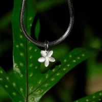 Sterling silver frangipani flower charm