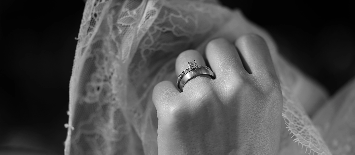 White gold wedding ring